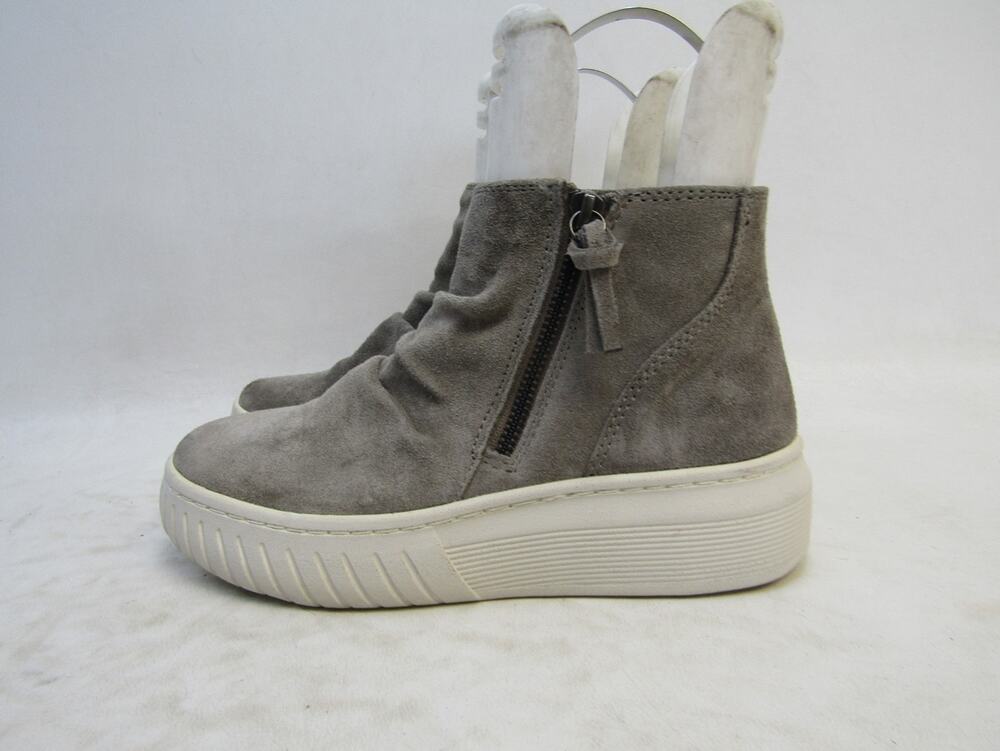 SOFFT Womens Size 6.5 M Gray Suede Zip Ankle Fashion Boots Bootie